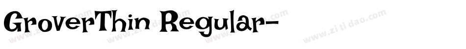 GroverThin Regular字体转换